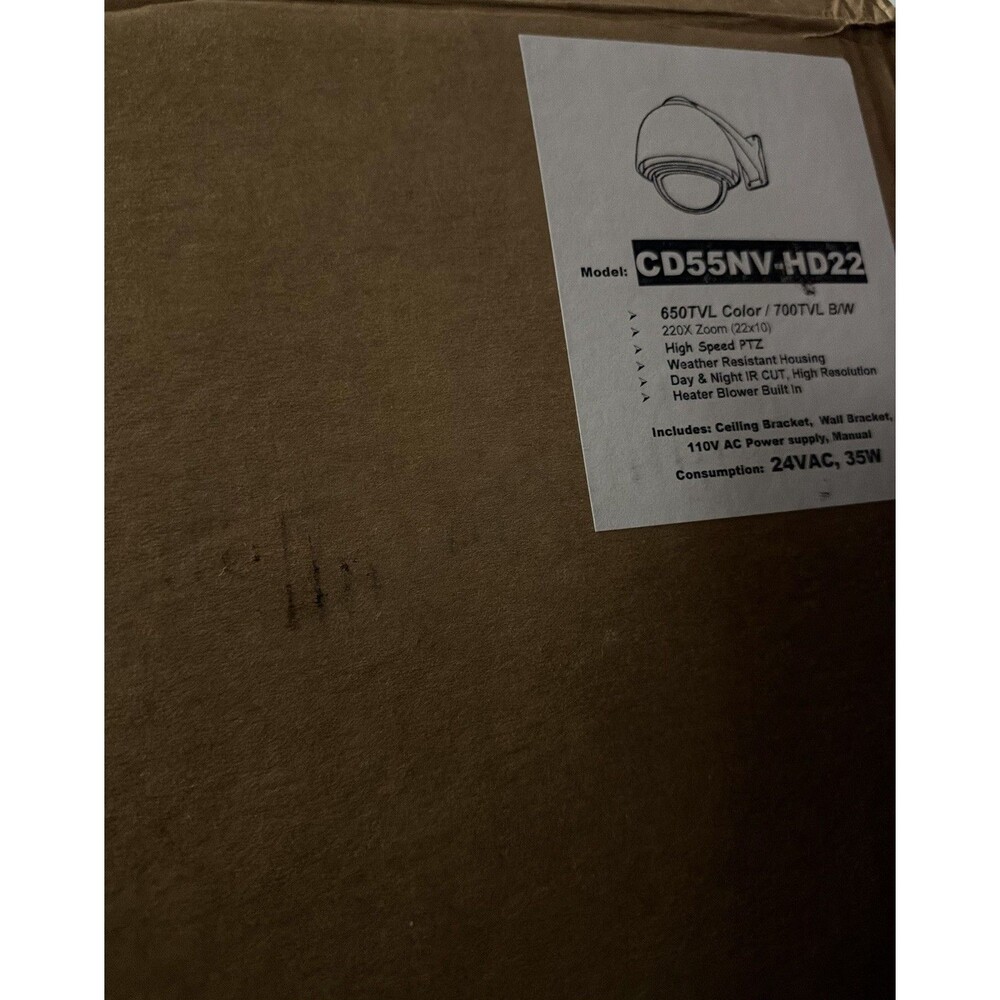 CD55NV-HD22 Outdoor PTZ Dome Security Camera 22x Optical Zoom 24VAC New